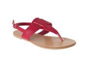 Bamboo Womens Sequoia T strap Sandals Red Size 6.5