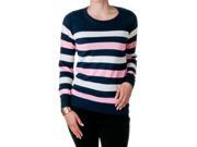 POL Clothing By Riverberry Juniors Cotton Striped Sweater Pink Size Medium