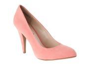 Bamboo Womens Microsuede High heeled Pumps Melon Size 6