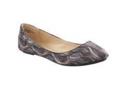 Bamboo Womens Lula Crinkle Fabric Patterned Ballet Flats Black Size 6