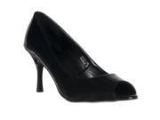 Pinky Womens Iris Peep Toe Patent Stilettos Black Size 6