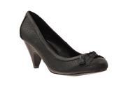 Styluxe Womens Farrah Bow detail Low heel Pumps Black Size 6
