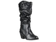 Bamboo Womens Latisha Western style Boots Black Size 5.5