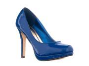 Lasonia Womens M4806 Patent Finish Platform Stilleto Heels Blue Patent Size 6