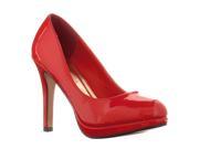 Lasonia Womens M4806 Patent Finish Platform Stilleto Heels Red Patent Size 5.5