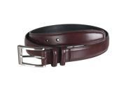 Geoffrey Beene Mens Topstitched Genuine Leather Belt Brown Size 40