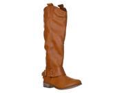 Breckelle s Women s Rider 16 Belted Riding Boots Tan Size 7.5