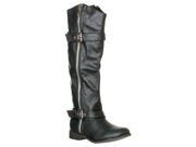 Breckelle s Women s Rider 22 Faux Leather Knee High Boots Black Size 6.5