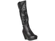 Bamboo Womens Hush Knee high Fashion Boots Black Size 5.5