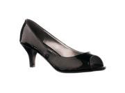 Riverberry Women s M2571 Patent Peep Toe Pumps Black Patent Size 5.5