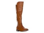 Breckelle s Women s Clayton 12 Zipper Riding Knee High Boots Tan Size 6.5