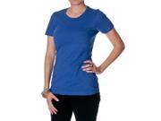 Womens NLA Fitted Cotton Poly Blend Crew Neck CVC Tee Royal Size X Large