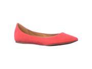 Bamboo Women s Talia 01 Microsuede Pointed Toe Flats Pink Lemonade Size 6