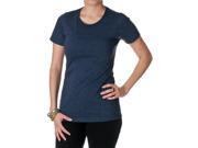 Womens NLA Fitted Cotton Poly Blend Crew Neck CVC Tee Midnight Navy Size Large