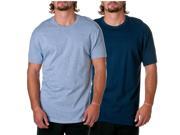 UPC 043935002268 product image for Hanes Men's ComfortSoft Short Sleeve Crewneck T-Shirt 2-Pack, Heather Blue & Nav | upcitemdb.com