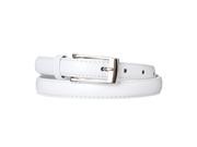 Riverberry Women s Leather Adjustable Skinny Belt White Size X Large