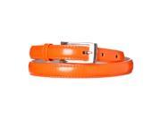 Riverberry Women s Leather Adjustable Skinny Belt Orange Size Medium