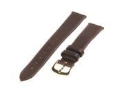 Republic Womens Smooth Leather Watch Strap Brown Size 10 MM Regular