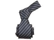 Republic Mens Striped Woven Microfiber Neck Tie Gray Size One Size