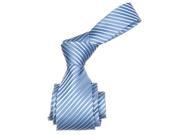 Republic Mens Striped Woven Microfiber Neck Tie Blue