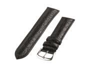 Republic Mens Alligator Grain Leather Watch Strap Black Size 18 MM Regular