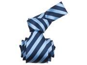 Republic Mens Striped Woven Microfiber Neck Tie Blue