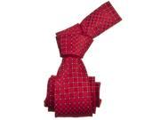 Republic Mens Patterened Woven Microfiber Neck Tie Red Size One Size