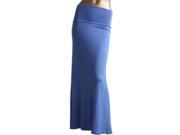 Azules Women s Rayon Span Maxi Skirt Sapphire Blue Size X Large