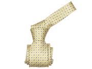 Republic Mens Dotted Woven Microfiber Neck Tie Yellow Blue Size One Size