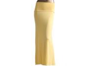 Azules Women s Rayon Span Maxi Skirt Banana Size X Large