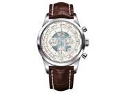 Breitling Men s Transocean Unitime Stainless Leather Chronograph Watch