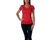 Next Level Apparel Women s Extreme Soft V Neck Red Size Small