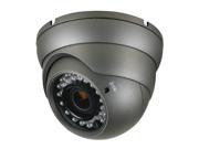 700TVL Outdoor Dome Security Camera with Night Vision and 2.8 12mm Varifocal Lens Black