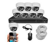 R Tech 8 2MP Dome IP Camera Security System with 16 Channel 1080p NVR 2TB HDD and Built in PoE