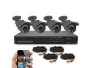 Best Vision Systems 8 Channel High Defination 1080N Surveillance System with 4 x 720P IR Night Vision Outdoor Weatherproof Bullet Cameras with No HDD
