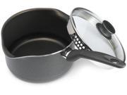 Bialetti 6163 Italian Collection Covered Sauce Pan 3 Quart Charcoal