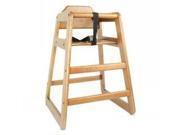 Kids High Chair Walnut Wood 1