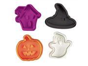 Fox Run Brands 67065 4 Piece Halloween Fondant Plunger Cutter Set