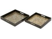 Jacobs Mother of Pearl Serving Trays Set of 2