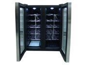 Double Door Dual Zone Thermo Electric Wine Cooler With Heating
