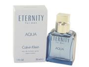 Eternity Aqua by Calvin Klein Eau De Toilette Spray 1 oz