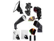 6 in 1 Flash Accessories Kit Softbox Combo snoot Reflector Filters Holder US