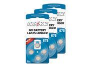 Hearing Aid Battery L675ZA 8ZM 24 Rayovac 24pk Size 675 Mercury Free