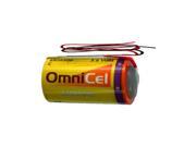 OmniCel ER26500 3.6V 8.5Ah Sz C Lithium Battery Wire Leads RFID AMR