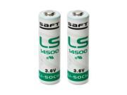 2x SAFT LS14500 AA STD 3.6V 2600mAh Lithium Thionyl Chloride Battery USA SHIP