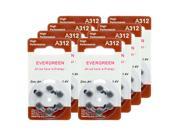 Hearing Aid Battery A312 B6_48 Evergreen 48pk Size A312 Zinc Air