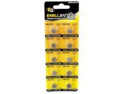 10pk Exell EB L754 Alkaline 1.5V Watch Battery Replaces AG5 393 LR48