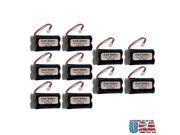 10pc Emergency Lighting Battery Fits Lithonia D AA650BX4 Squared Shape Pack