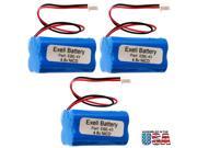 3pc Emergency Lighting Battery Replacement for Interstate NIC0186 FAST USA SHIP