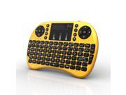 Rii i8 Mini 2.4GHz Wireless 2.4G Touchpad Keyboard Yellow